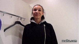 Stunning czech teen gets seduced in the hypermarket and fucked in pov