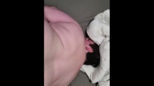 FTM Slut Fag getting Pounded Bent over the Bed