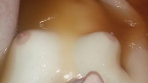 Sister Takes a Bath, and Brother came and Fucked in the Mouth
