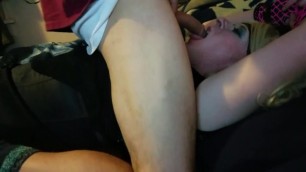 Sissy Crossdresser Gets Face Fucked and Swallows all the Cum