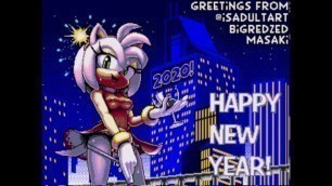 Amy Rose Happy new Year 2020 (sega Genesis Rom)