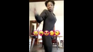 Sexy Black Girl Hip Disarticulation Amputee Dancing with Crutches