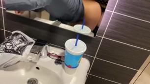 MILF Blows me and Let’s me Fuck her in the Mall Bathroom