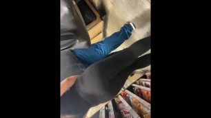 Sexy Latina Shakes her Ass for me at Store