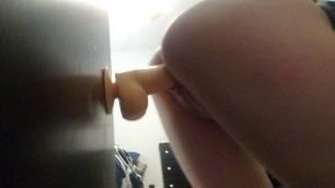 Bouncing on my Toy Cock