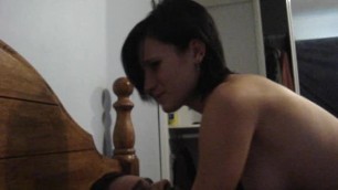Young Lil Emo Slut Rides Cowgirl then Sucks her Juices off