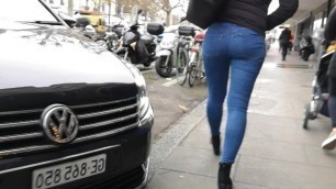 Booty Hunters 2: Precious Blue Jeans Booty Candid Rush to Class