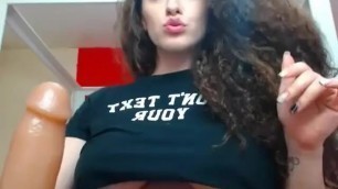 JessyJuggs Big Tits Romanian Camgirl Licking her Nipples