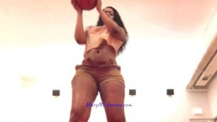 Sexy Ebony Playing Basketball