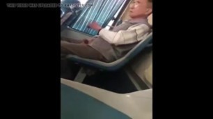 The old Man Masturbator in th Bus