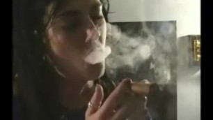 Girl Smoking a Cohiba Cigar 4