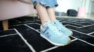 Chinese Beauty Takes off NB Sneakers