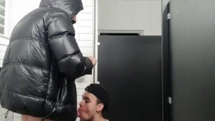 Two Beautiful Guys Recover while having Sex in the Public Bathroom