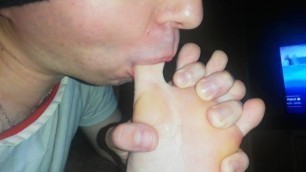 Licking own Feet