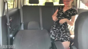 Back Seat Bong Titty Reveal @peachesdoe97