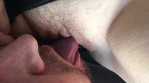 Pussy Licking in Backseat