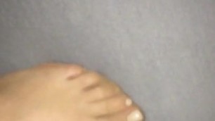 cum on nylon feet 1