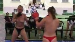 More Topless Outdoor Boxing