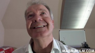 Hottie blonde Casey gets fucked by an old guy
