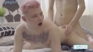 Horny Fuckboy Logan Takes Pink Haired Oliver's Booty To Spank And Fuck Hard